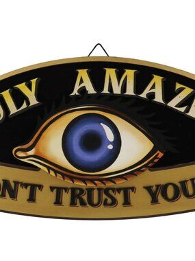 NWT 'Truly Amazing' Vintage Eye Magic Sign Halloween Decoration Deco MCM Ashland